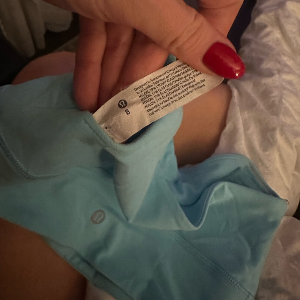 Lululemon one shoulder sports bra in turquoise 8